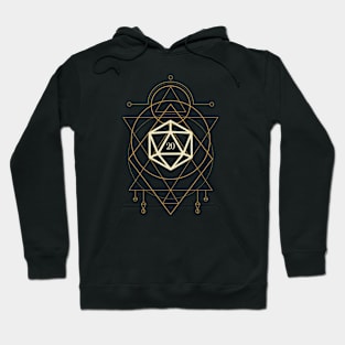 Esoteric Polyhedral D20 Dice Tarot Six Hoodie